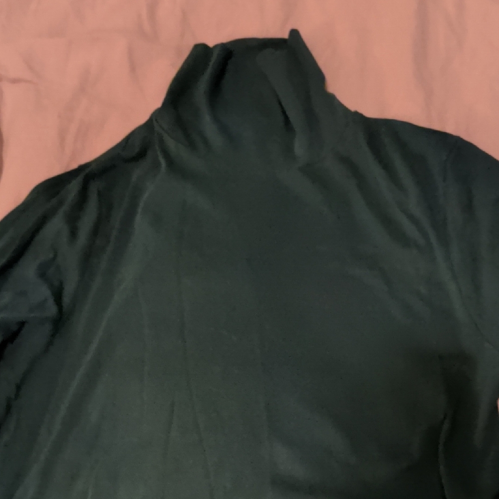 J. Crew Deep Green Jersey Turtleneck Size XXL